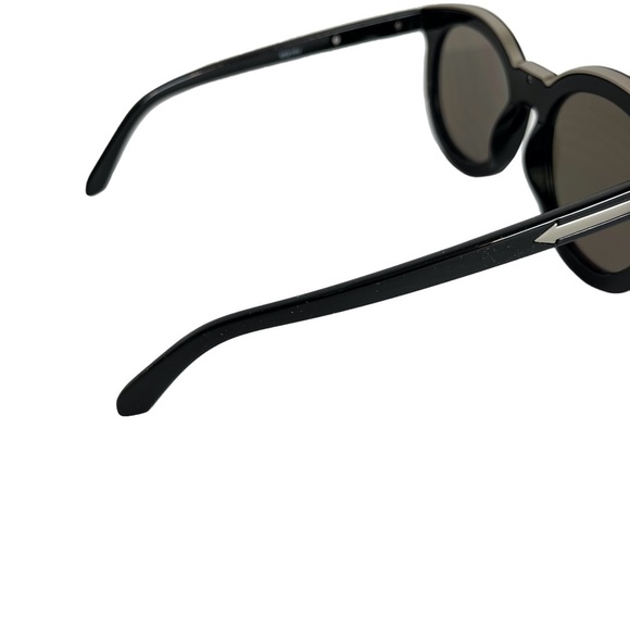 SUNGLASSES SUN GLASSES SHADES Black Silver Round Frames Plastic Arrow UV 400 - Picture 7 of 16